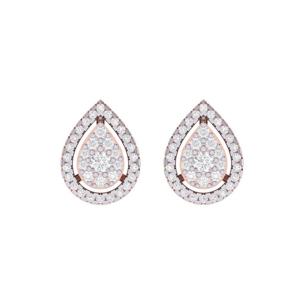 rose_gold_real_diamond_pear_stud_earring_00811A_1