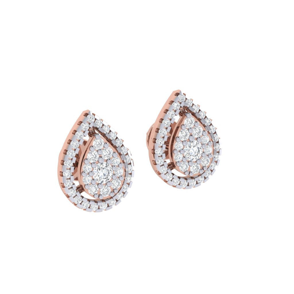 rose_gold_real_diamond_pear_stud_earring_00811A_2