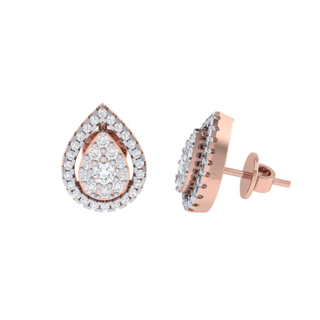 rose_gold_real_diamond_pear_stud_earring_00811A_3