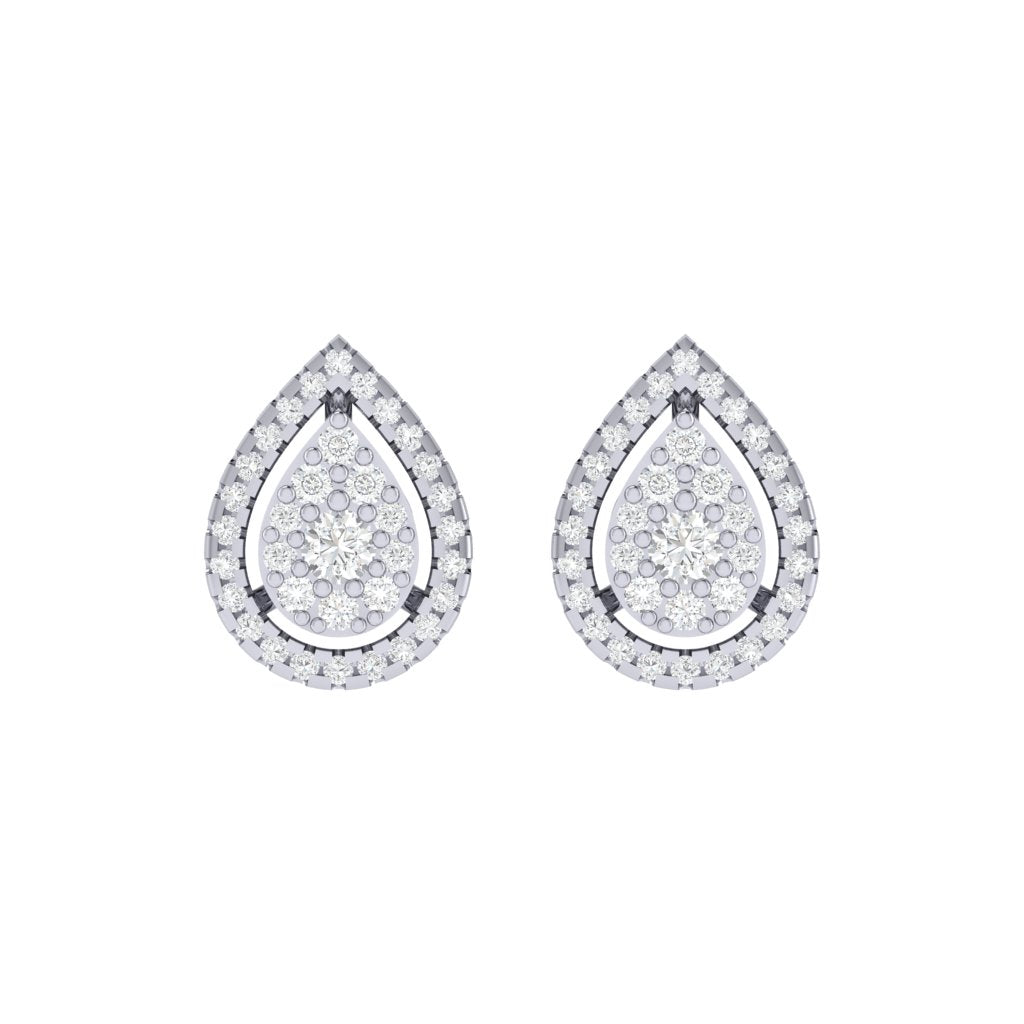 white_gold_real_diamond_pear_stud_earring_00811A_1