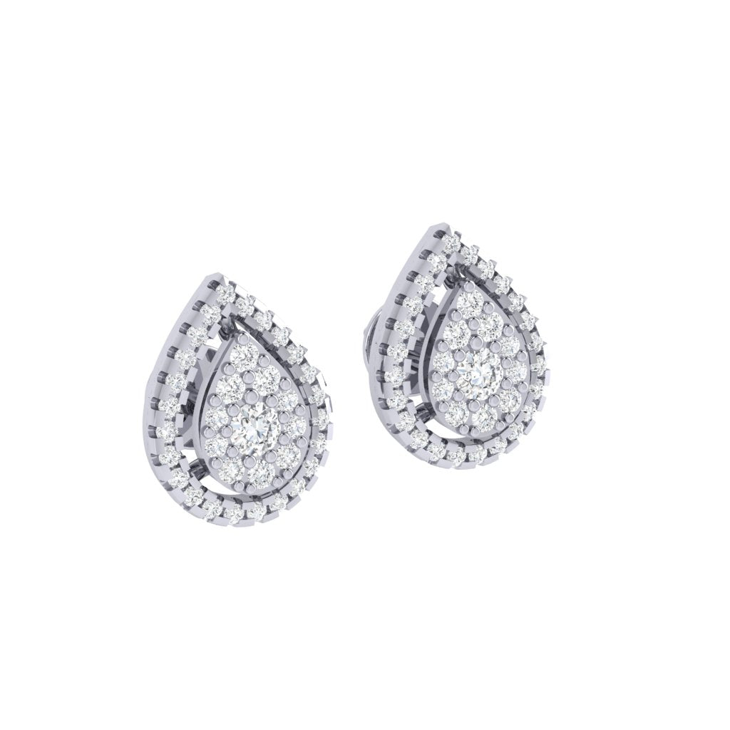 white_gold_real_diamond_pear_stud_earring_00811A_1