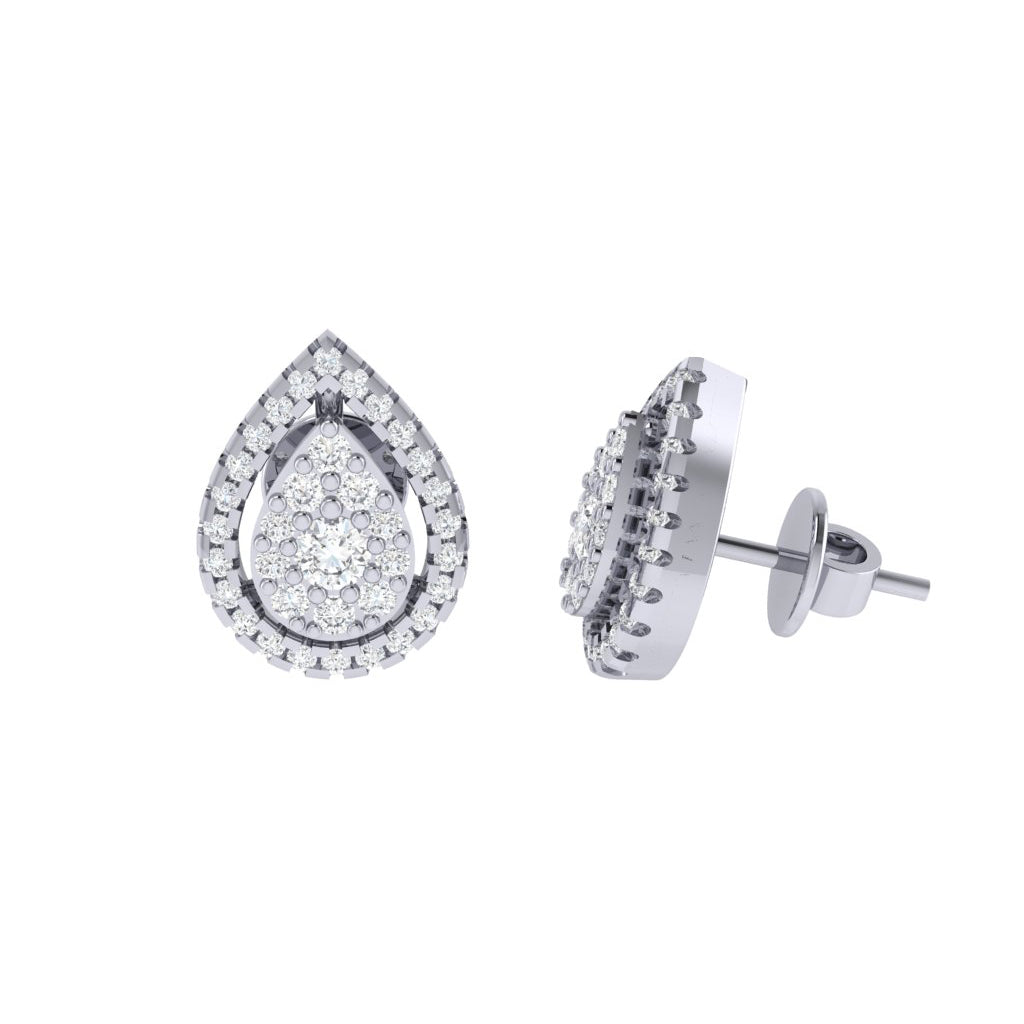 white_gold_real_diamond_pear_stud_earring_00811A_3