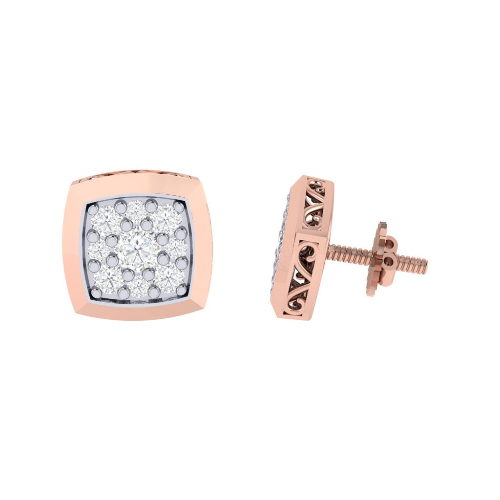 rose_gold_real_diamond_cushion_stud_earring_00818_3