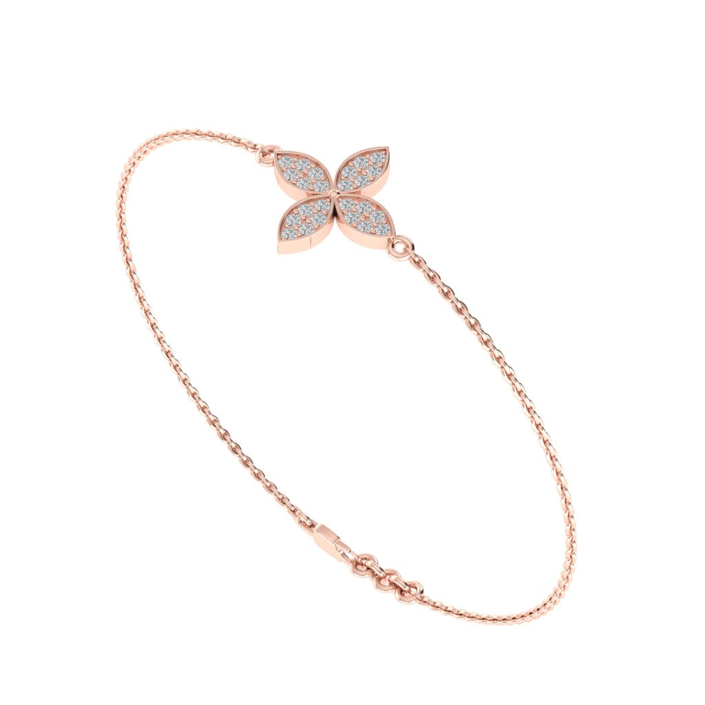 Rose Gold Mother of Pearl Stainless Steel Bracelet - Mesmerize India