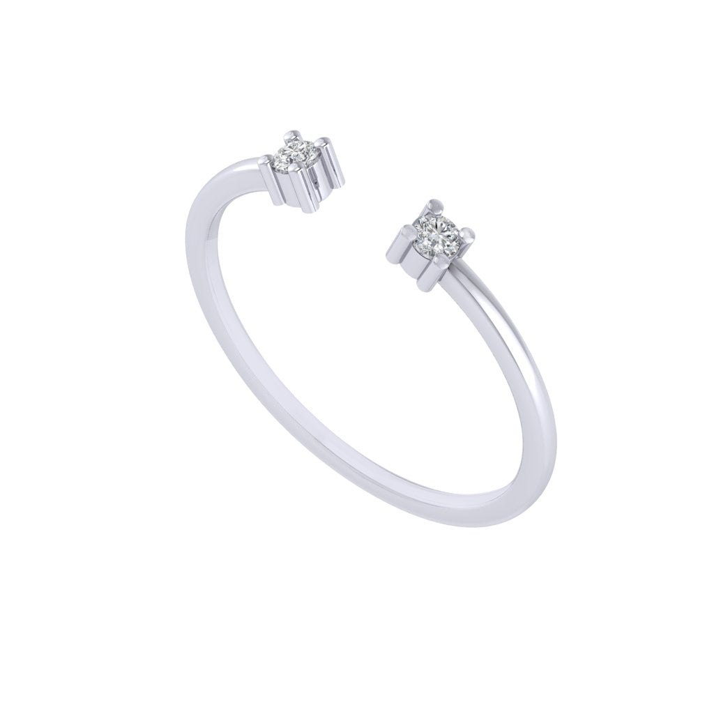 Diamtrendz white gold real diamond ring 1482_1