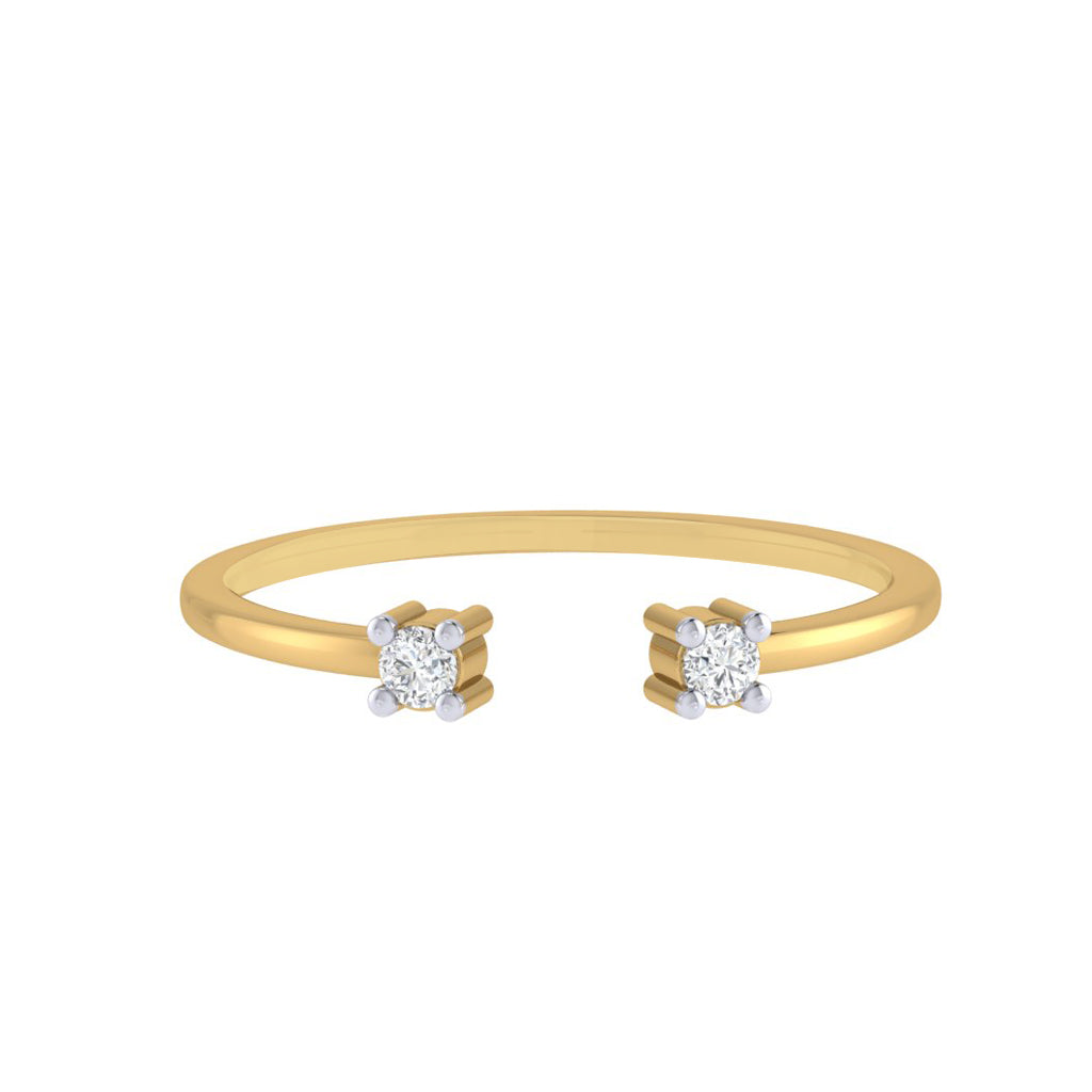 Diamtrendz gold real diamond ring 1482_2