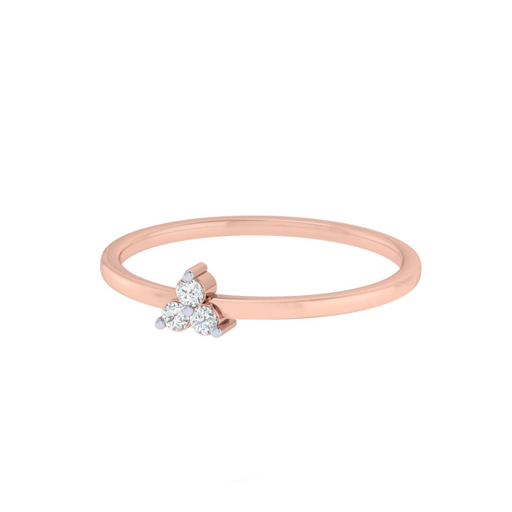 diamtrendz rose gold real diamond trio ring 1486_3