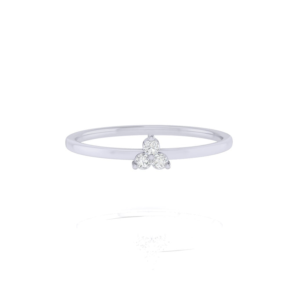 Diamtrendz white gold real diamond trio ring 1486_2