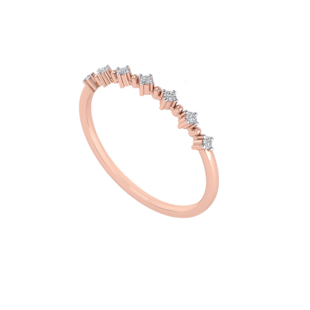 diamtrendz rose gold real diamond half band ring 1490_1