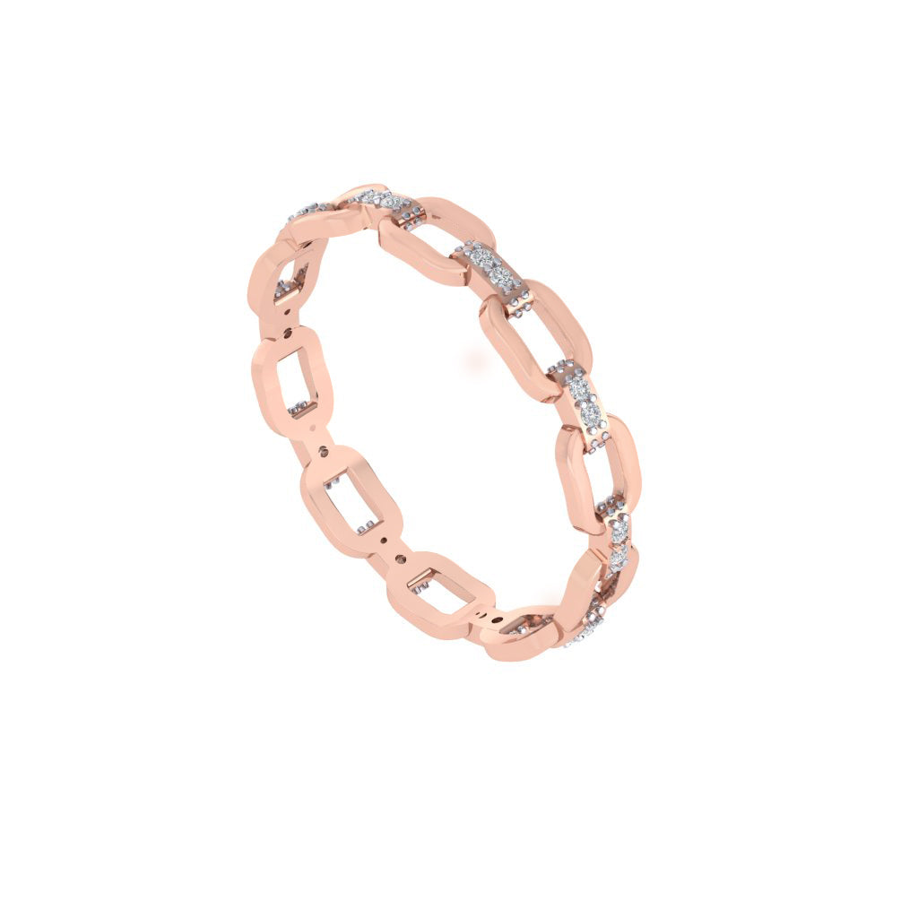 diamtrendz rose gold real diamond chain ring 1493_1