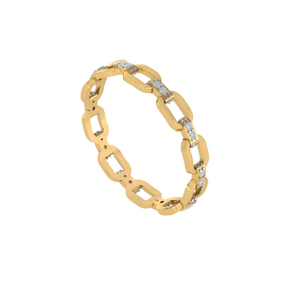 Diamtrendz gold real diamond chain ring 1493_1