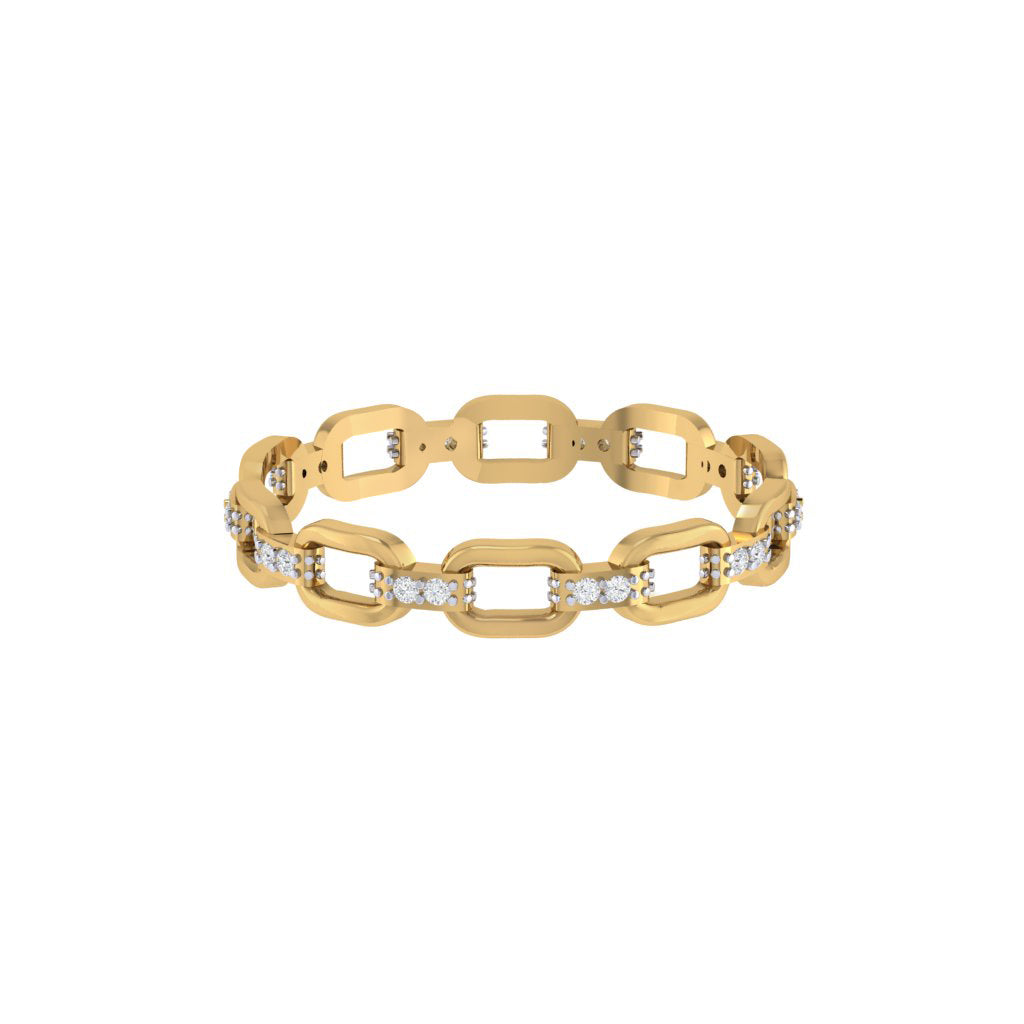 Diamtrendz gold real diamond chain ring 1493_2