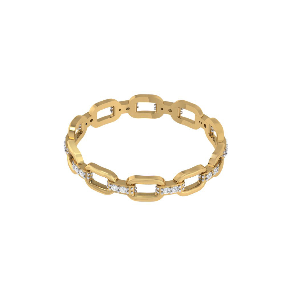 Diamtrendz gold real diamond chain ring 1493_3