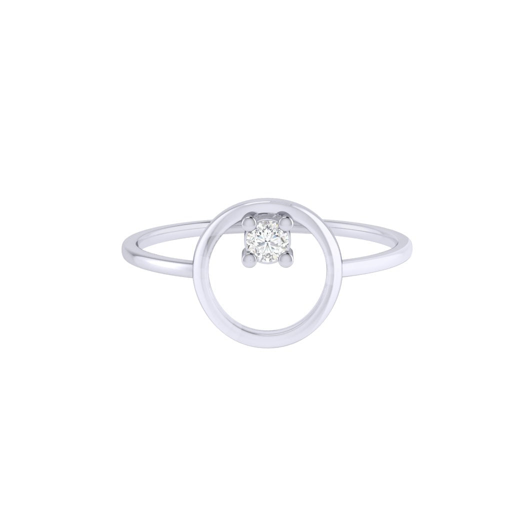 Diamtrendz white gold real diamond dew drop ring 1499_2