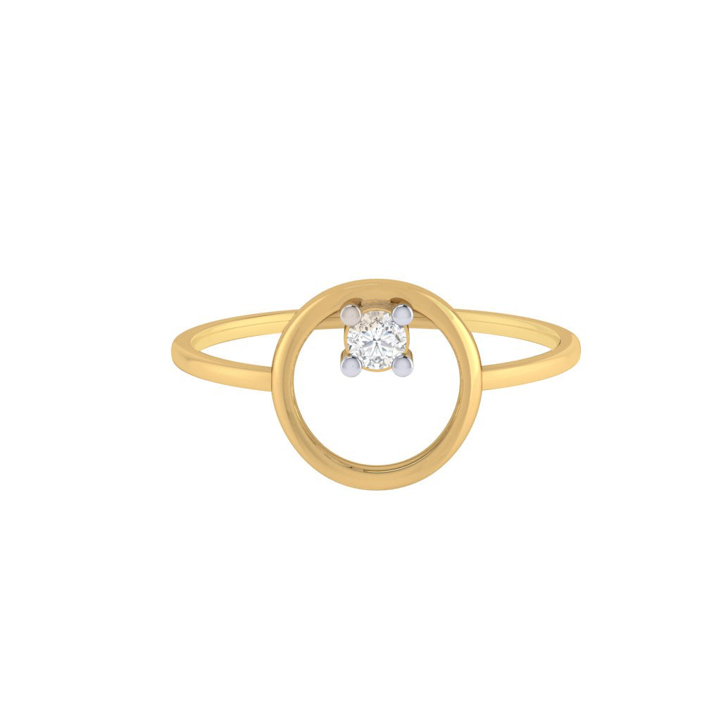 Diamtrendz gold real diamond dew drop ring 1499_2