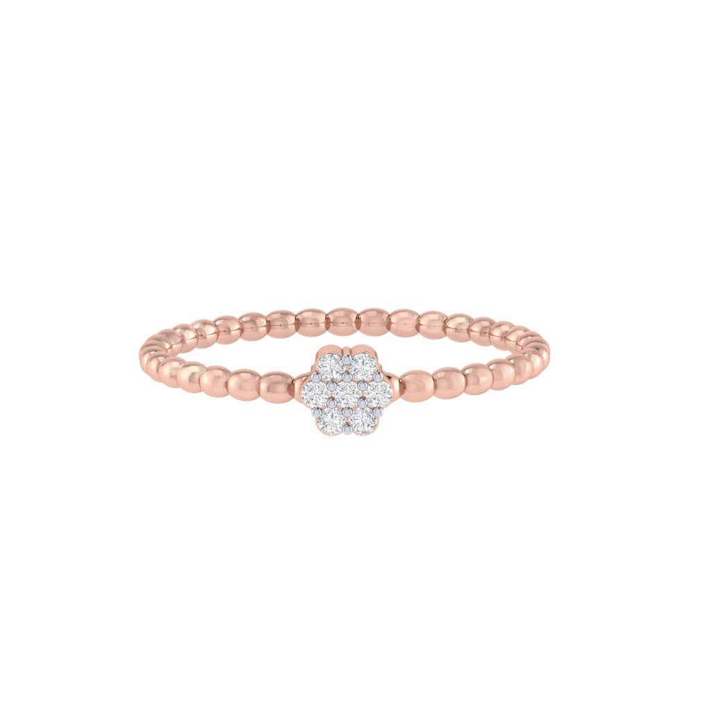 diamtrendz rose gold real diamond cluster bubble ring 1522_2