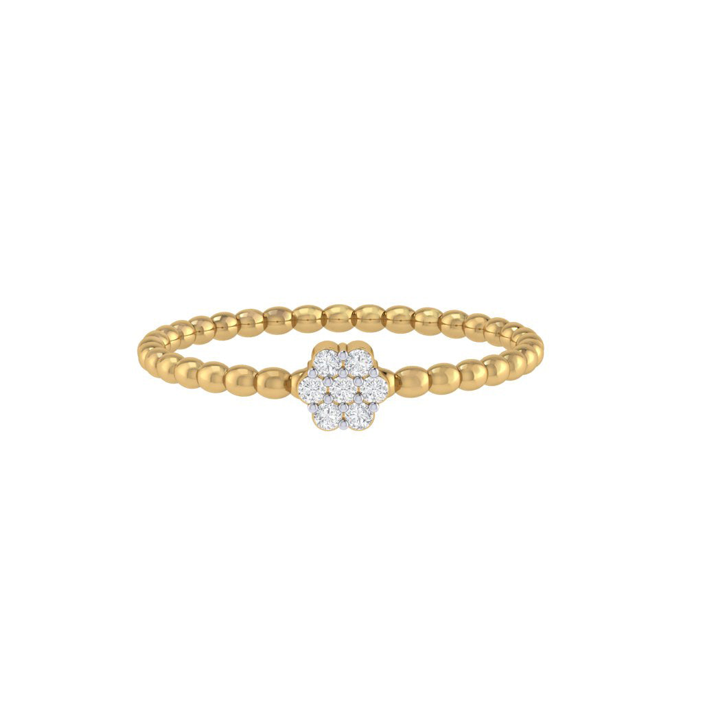 Diamtrendz gold real diamond cluster bubble ring 1522_2
