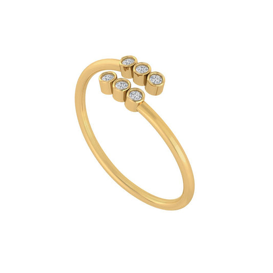 Diamtrendz gold real diamond ring 1527_1