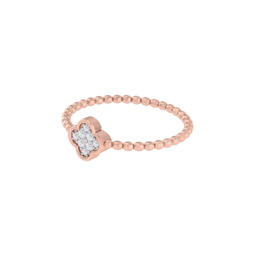 diamtrendz rose gold real diamond floral bubble ring 1529_3