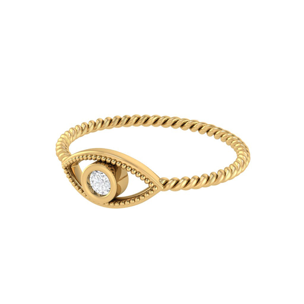 Diamtrendz gold real diamond evil eye ring 1535_3