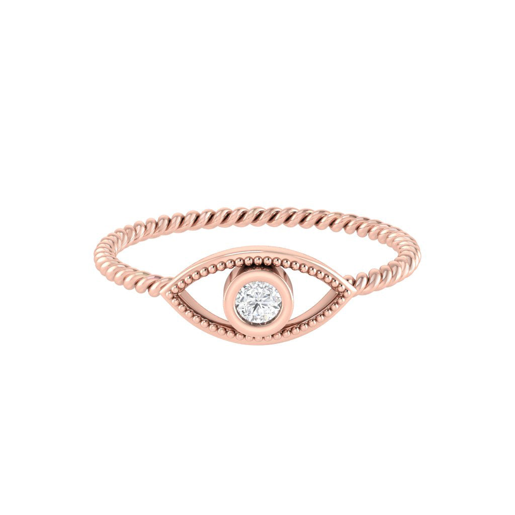 diamtrendz rose gold real diamond evil eye ring 1535_2