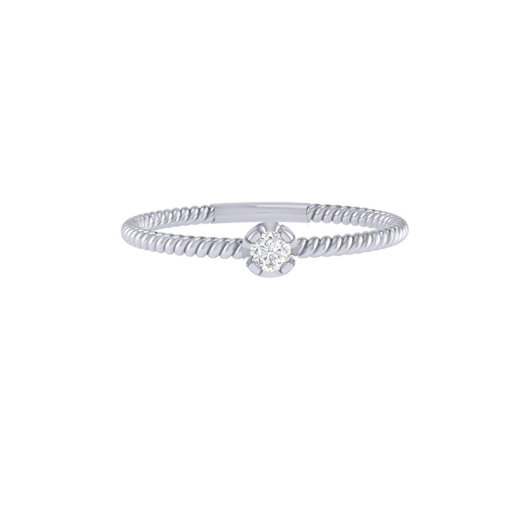 Diamtrendz white gold real diamond solitaire ring 1541_2