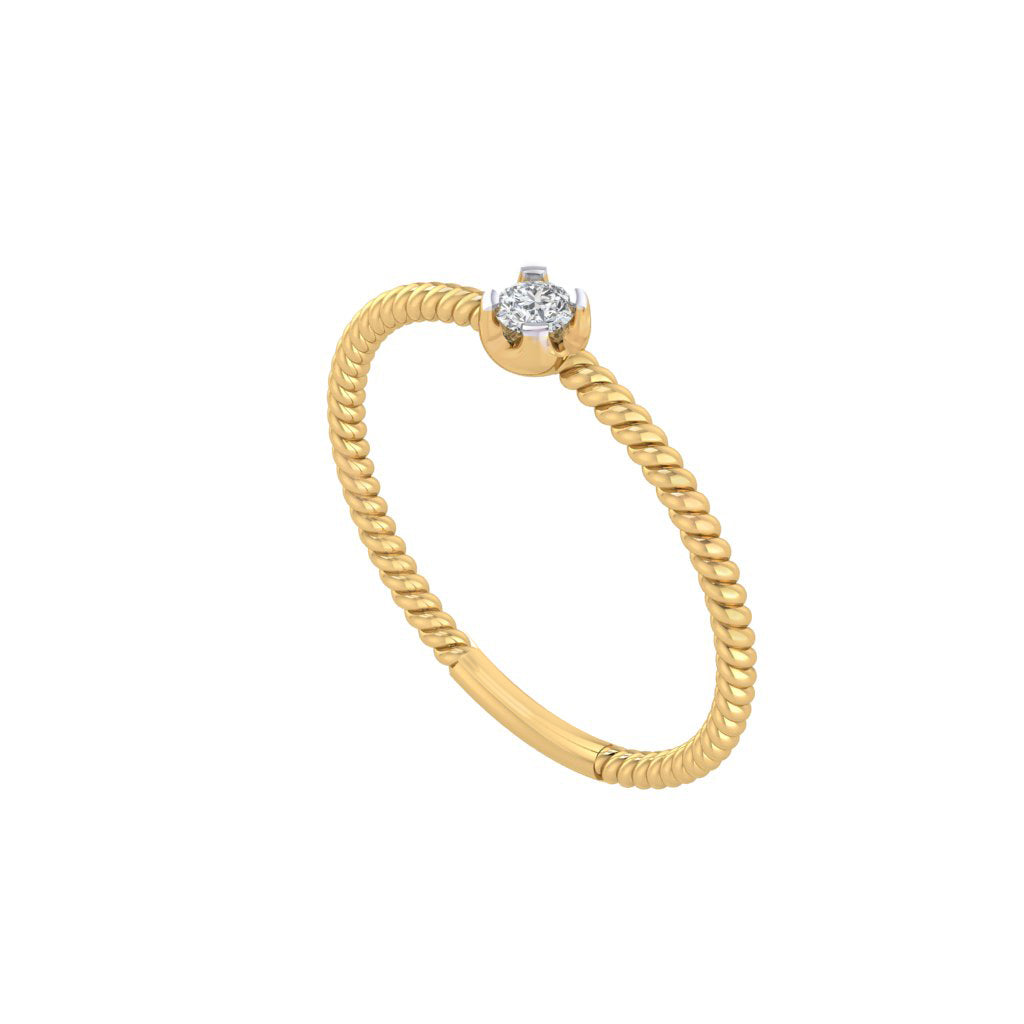 Diamtrendz gold real diamond solitaire ring 1541_1