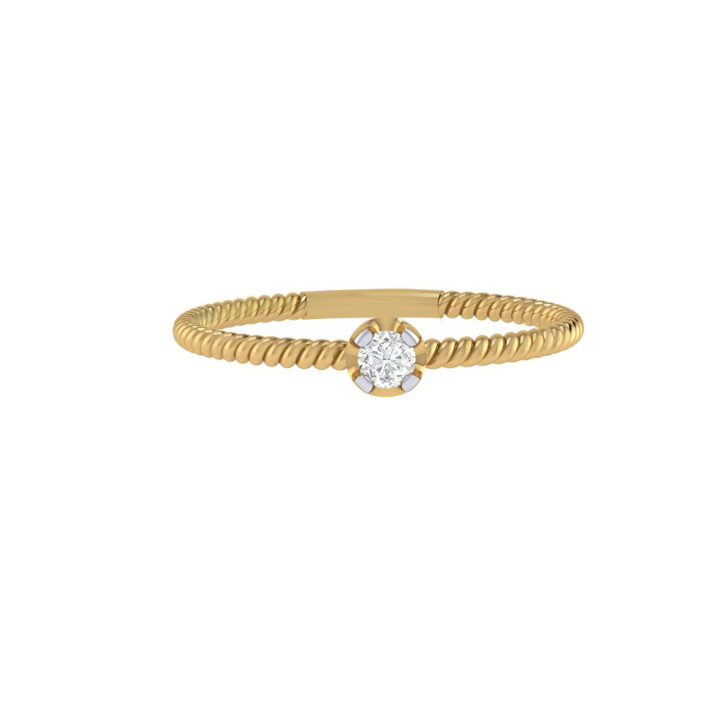 Diamtrendz gold real diamond solitaire ring 1541_2