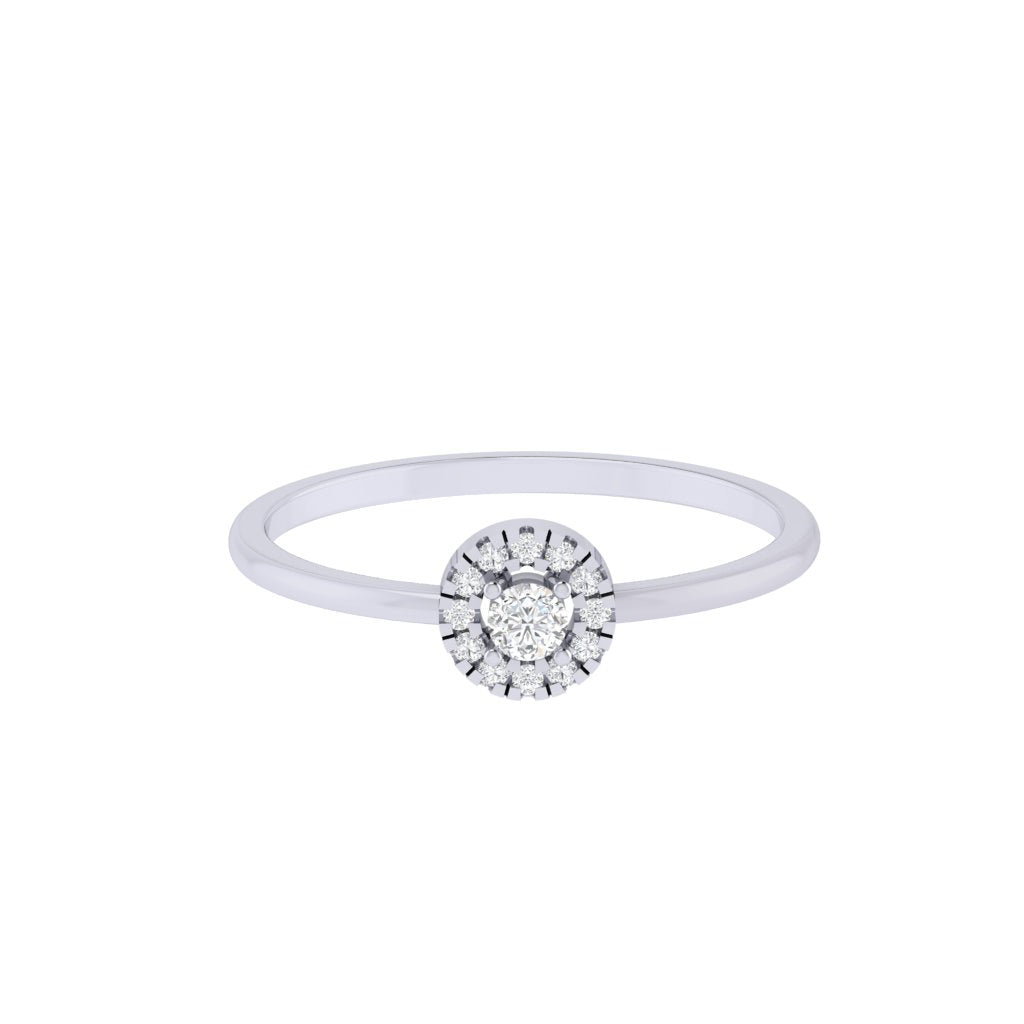 Diamtrendz white gold real diamond solitaire ring 1817_2