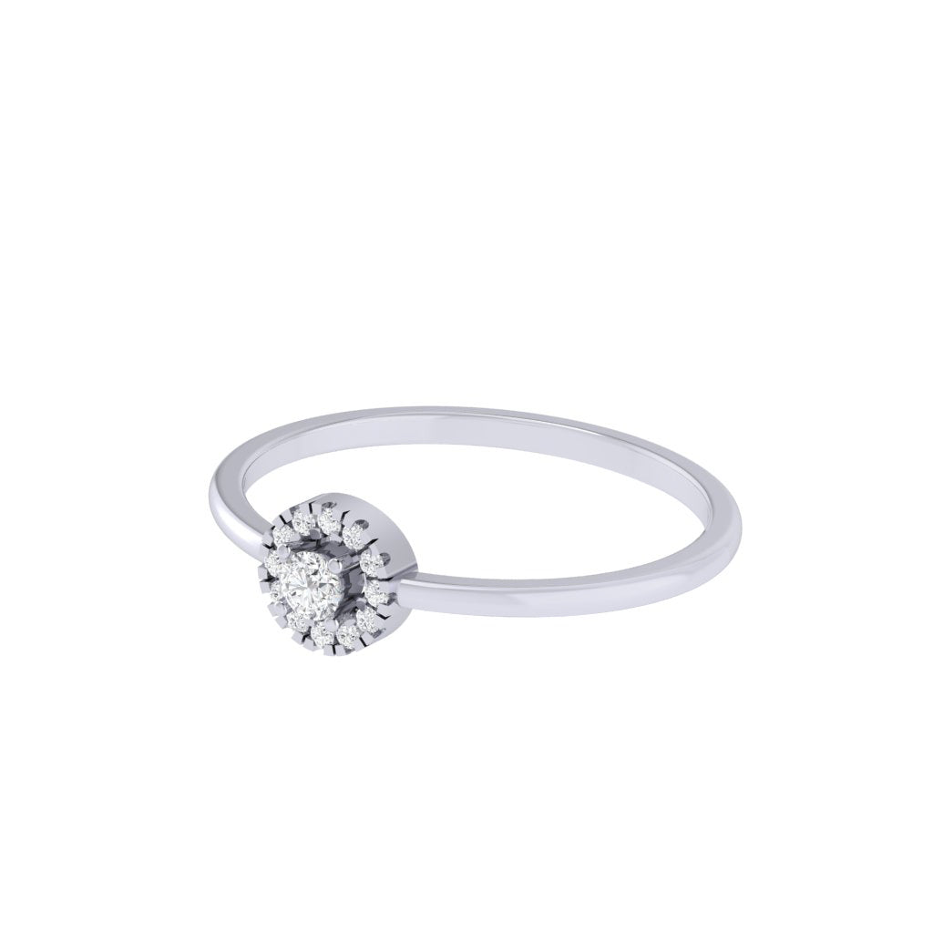 Diamtrendz white gold real diamond solitaire ring 1817_3