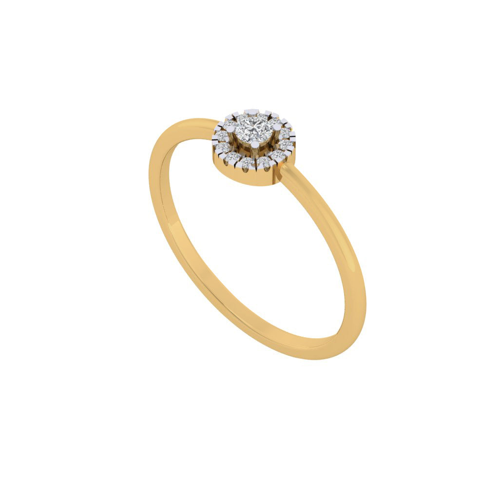 Diamtrendz gold real diamond solitaire ring 1817_1