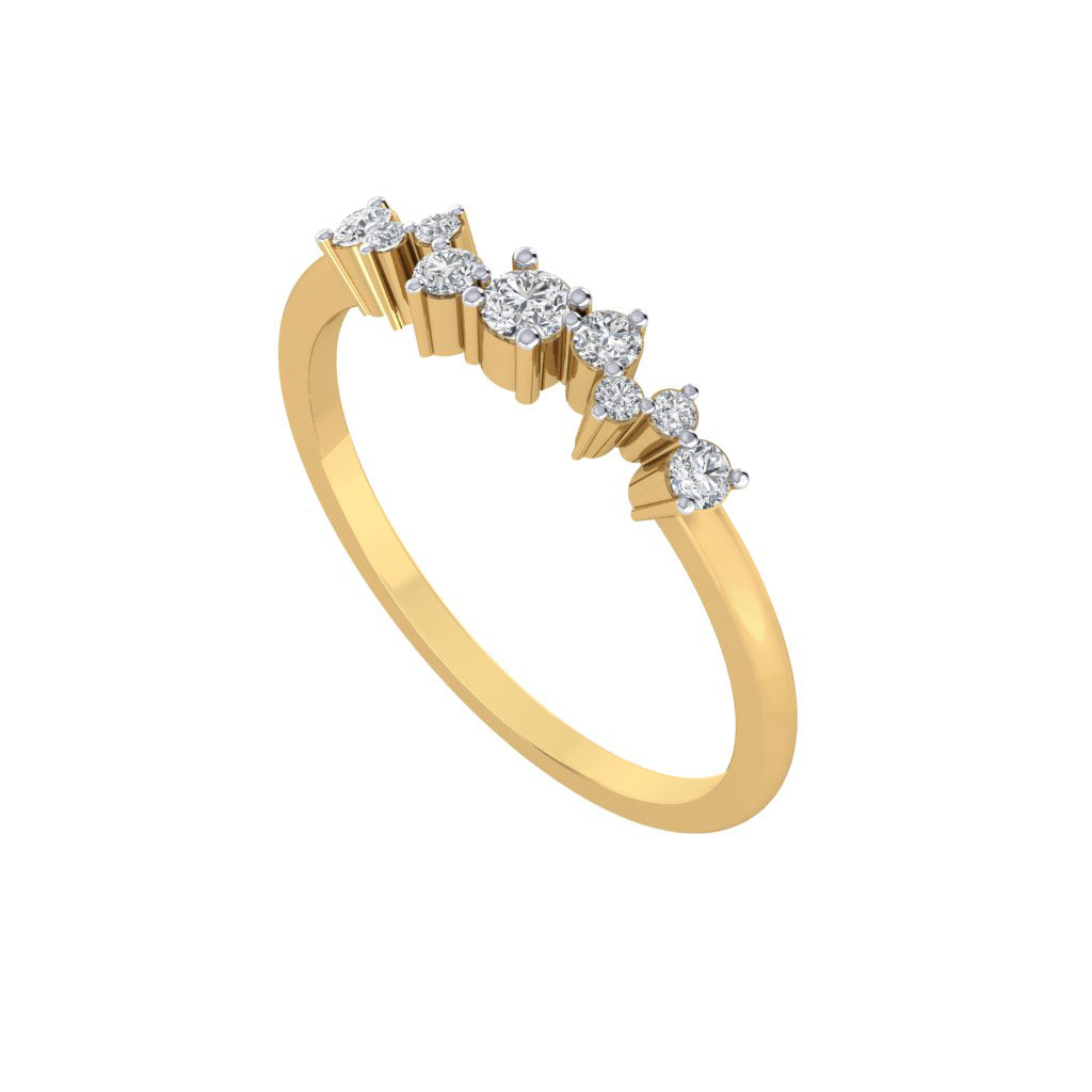 Diamtrendz gold real diamond band ring 1821_1